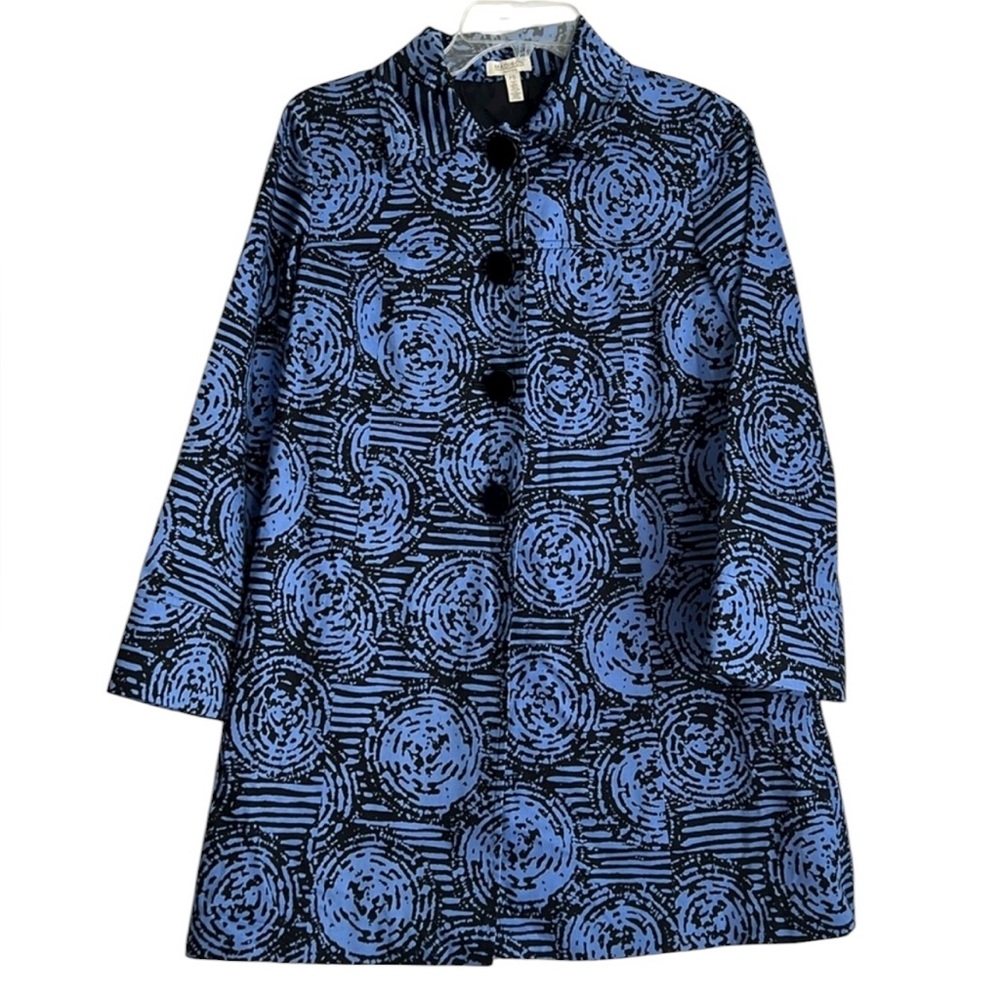 Madison Blue/ Black Mid-Length‎ Pocketed Jacket - SZ: PS